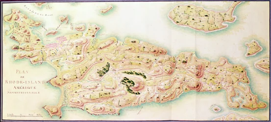 Mapa de Rhode Island, de 